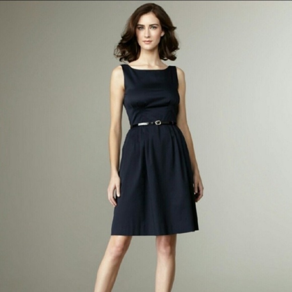 ⭐️ Kate Spade Sonja Dress Midnight 0 Cotton Fit and Flare Navy